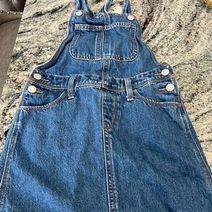 Girls Old Navy overall dress EUC adjustable Sz M (8)